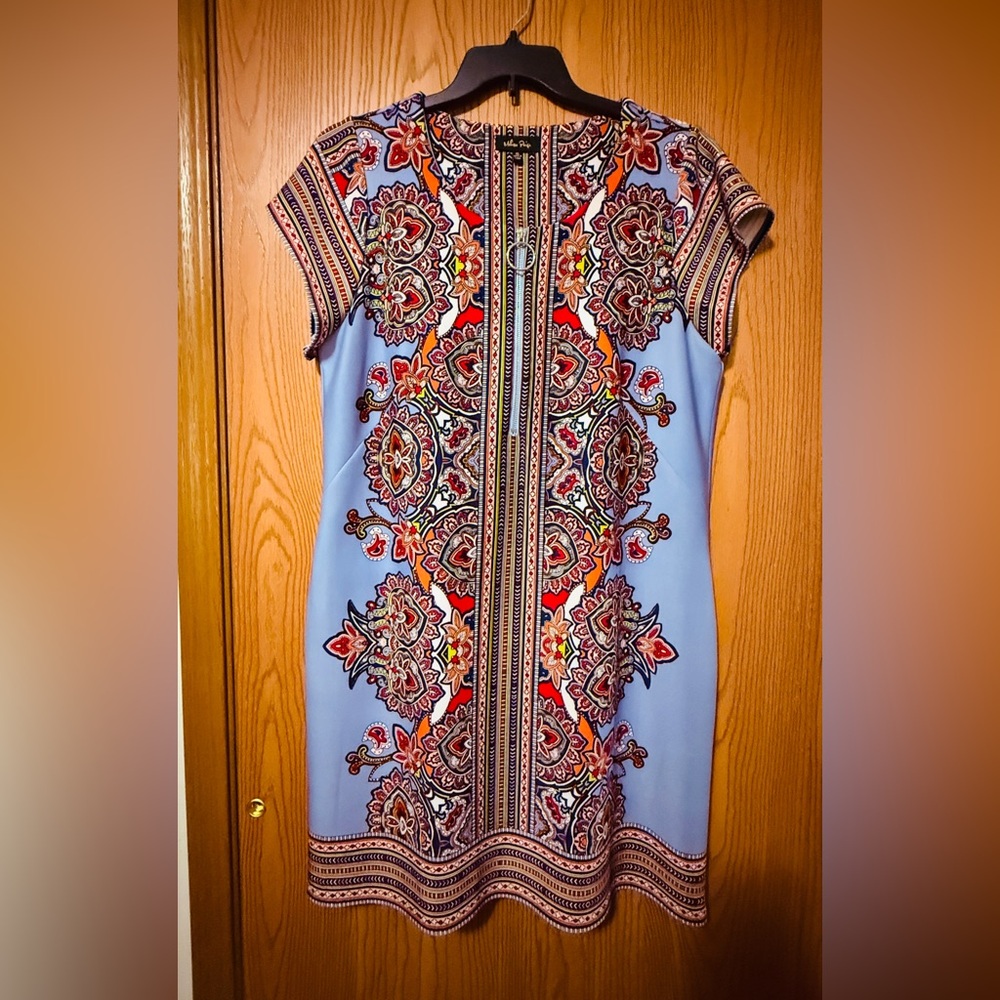 Elegant Multicolor Patterned Dress by Melissa Paige